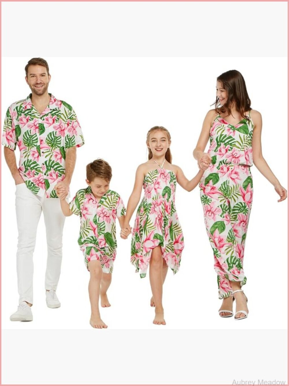 Matching Hawaiian Cardigan Set, Lightweight Rayon Tropical Floral